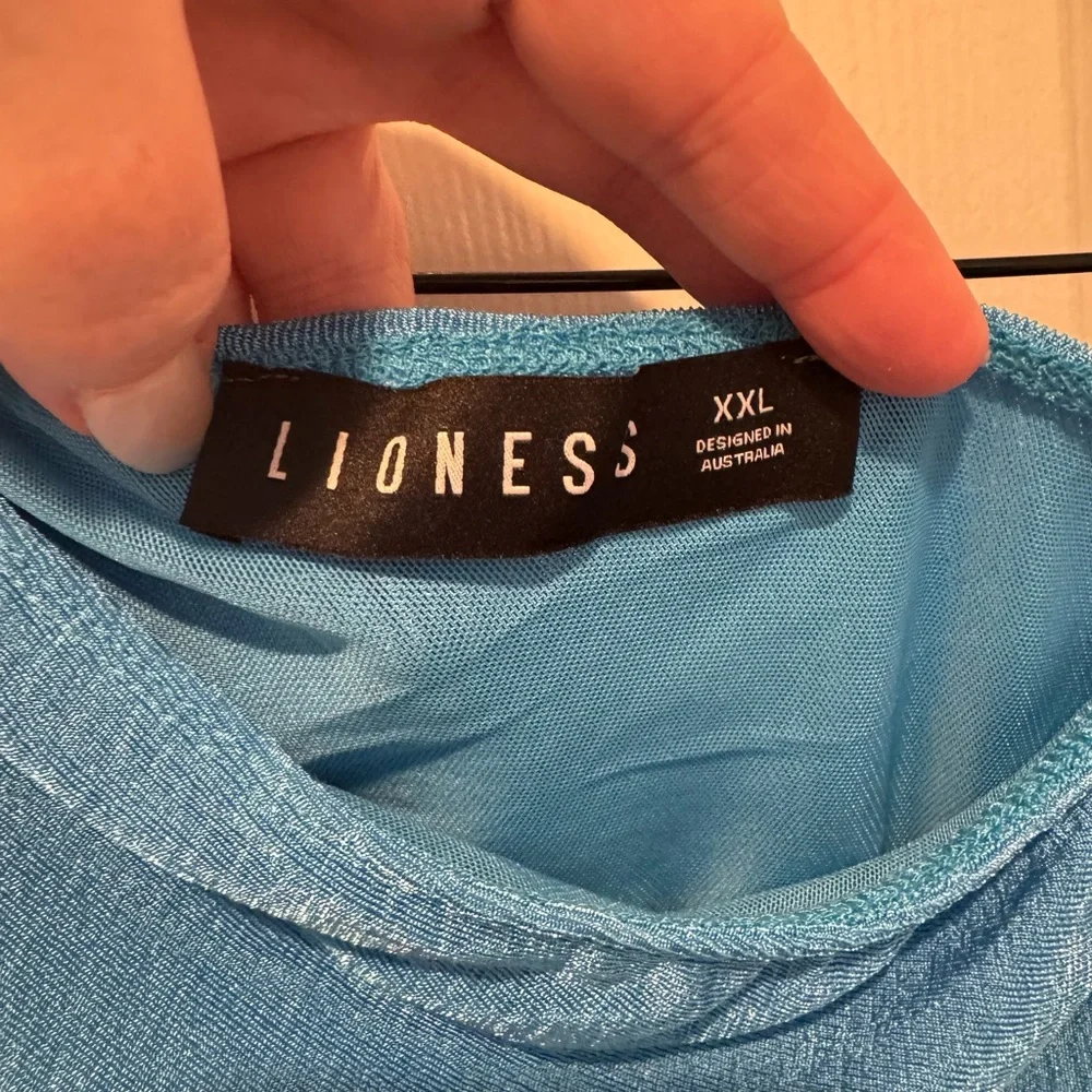 Lioness Elegant Blue One-Shoulder Dress Size XXL - Picture 2 of 10